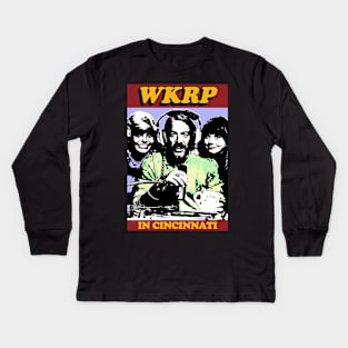 pop art wkrp in cincinnati radio station Kids Long Sleeve T-Shirt